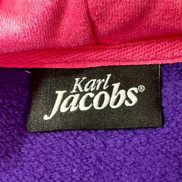 Karl Jacobs Enchantment Hoodie Mens M Purple Multi Colorblock Gamer Streetwear‎ - Picture 5 of 16